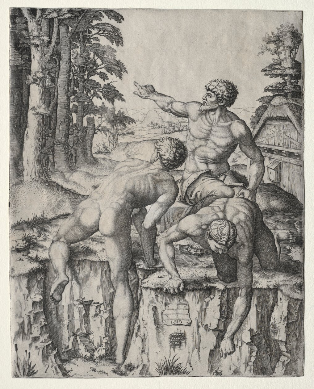 De klimmers drie figuren uit Michelangelo