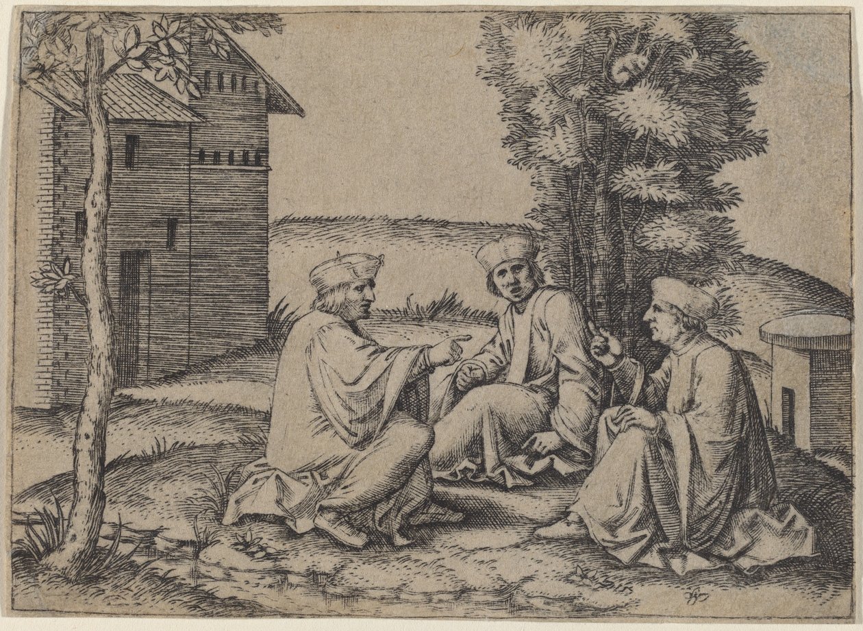 De Drie Doktoren door Marcantonio Raimondi
