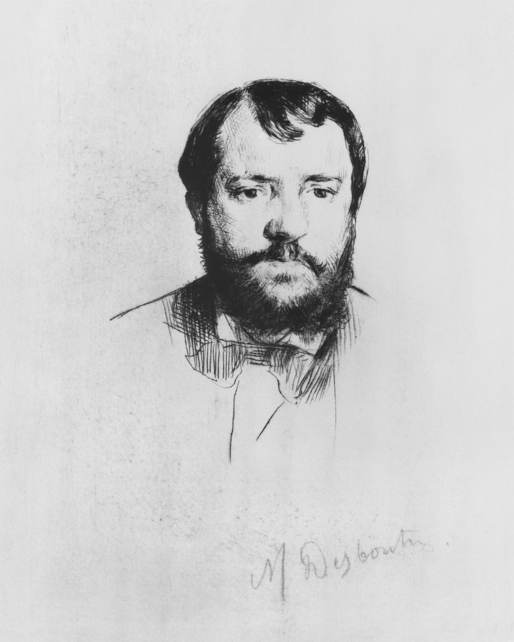 Ernest Hoschede, 1875 door Marcellin Gilbert Desboutin