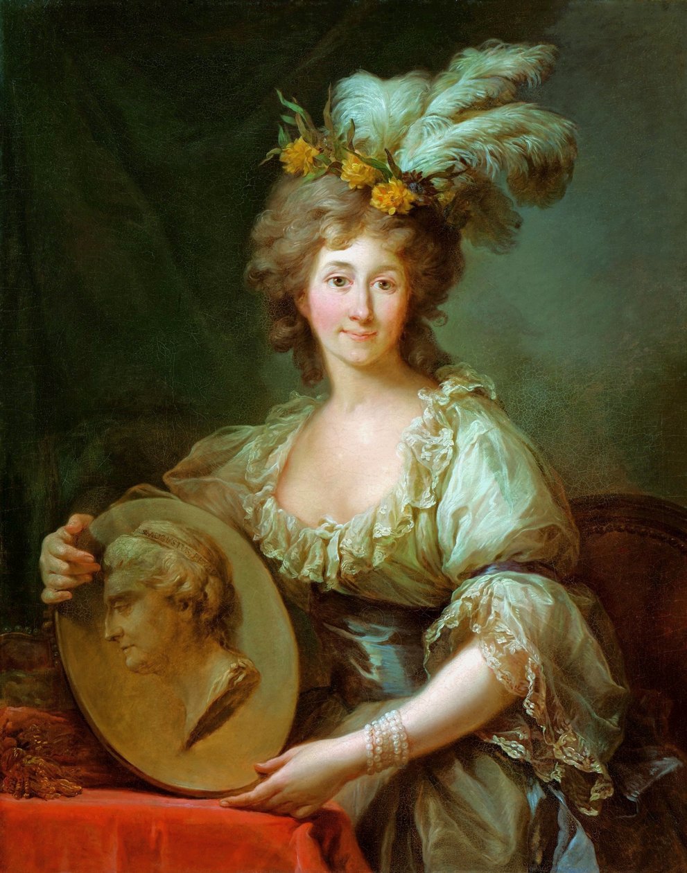 Pools: Portret van Anna Karolina Dorothea Biron, hertogin van Koerland Portret van Anna Charlotta Dorothea Biron, prinses van Koerland door Marcello Bacciarelli