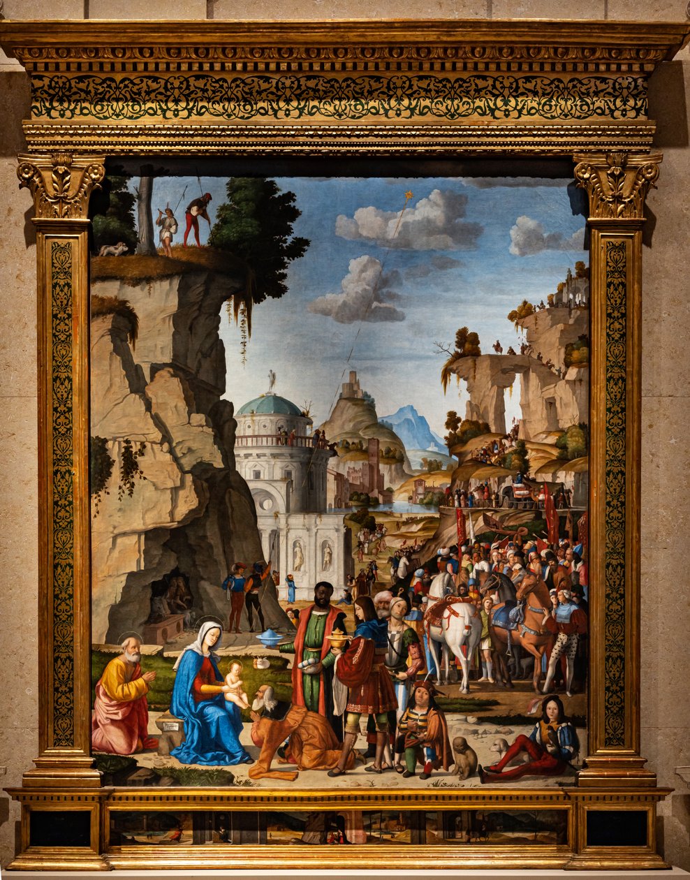 Aanbidding door de Wijzen door Marcello Fogolino