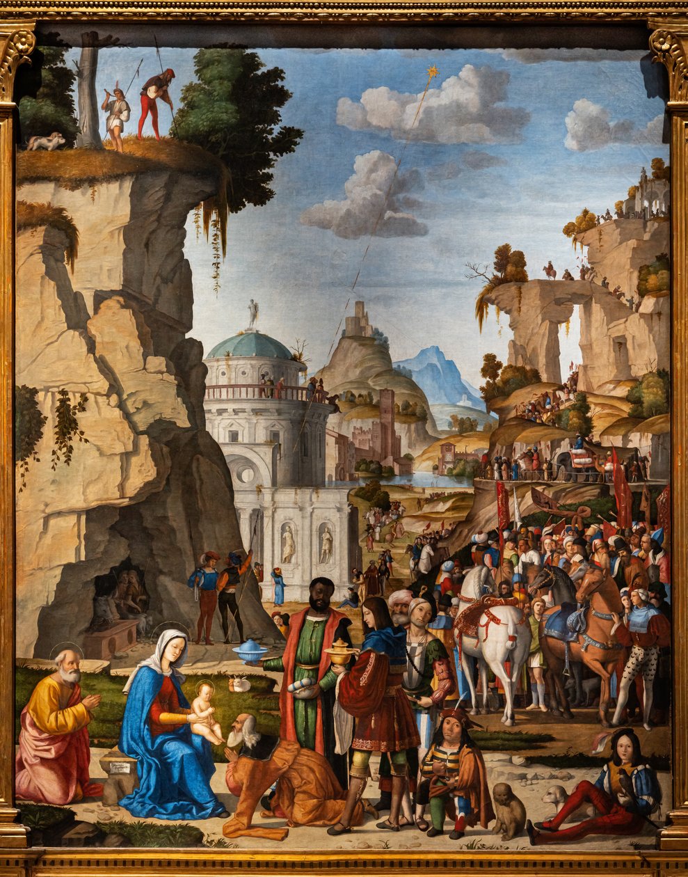 Aanbidding door de Wijzen (detail) door Marcello Fogolino