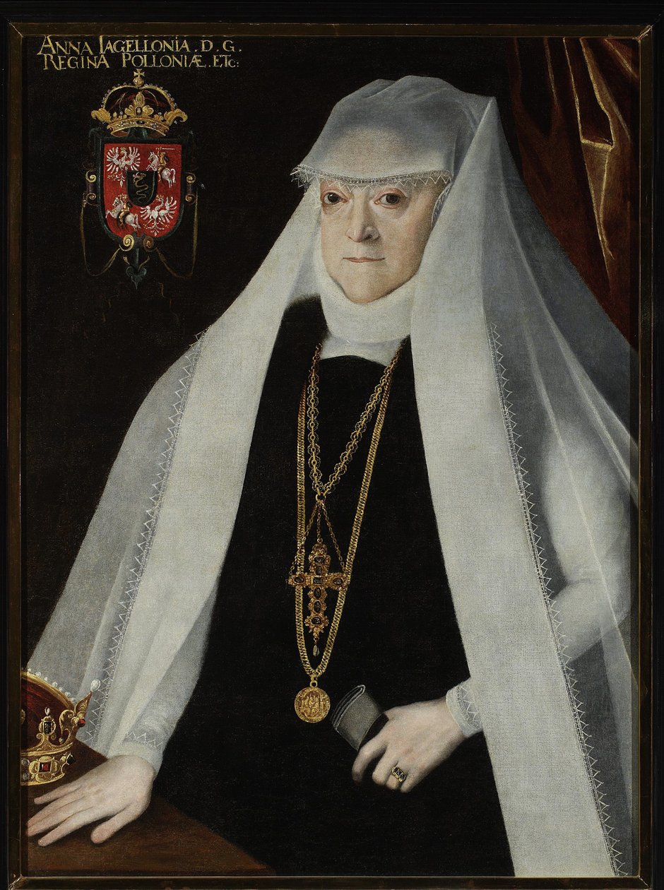 Portret van Anna Jagiellon (1523-1596), koningin van Polen door Marcin Kober