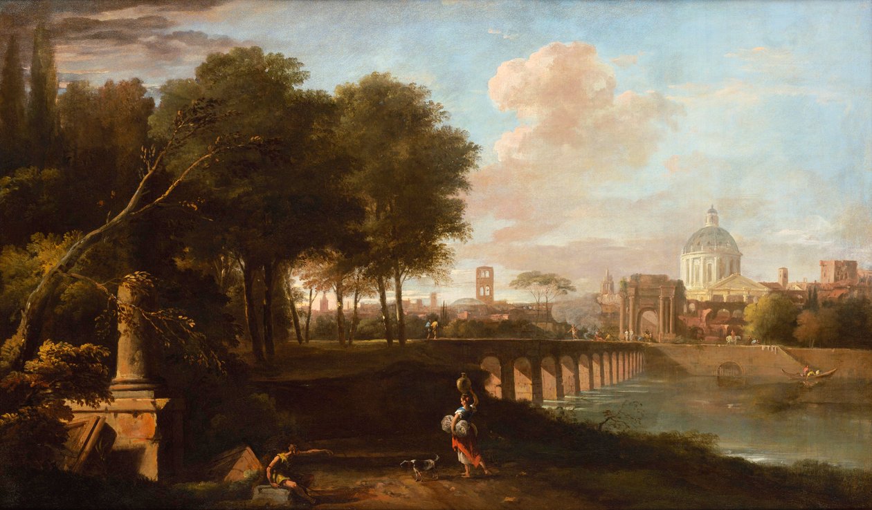 Klassiek landschap, met Wren