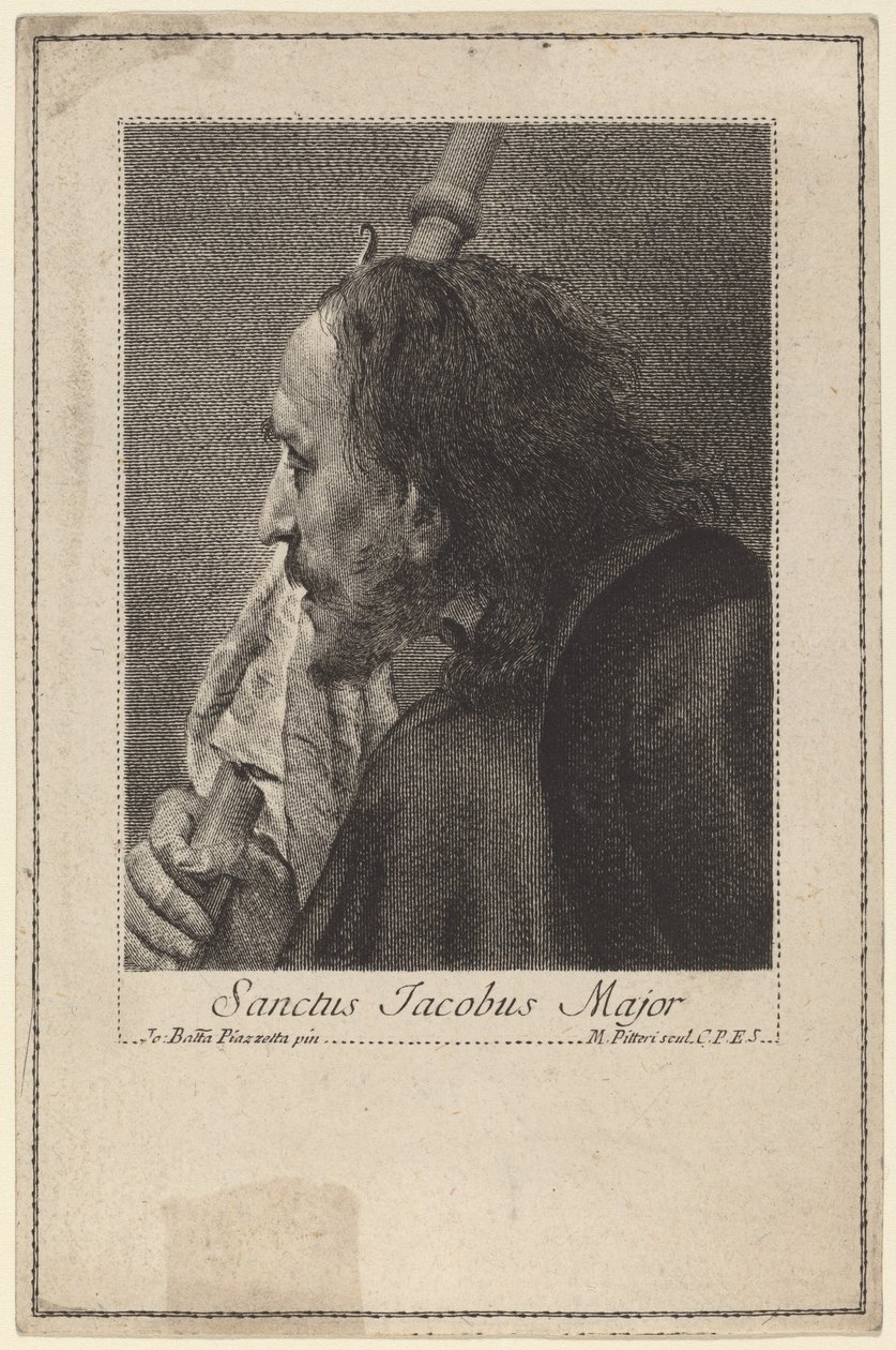 Sint Jacobus de Meerdere door Marco Alvise Pitteri after Giovanni Battista Piazzetta
