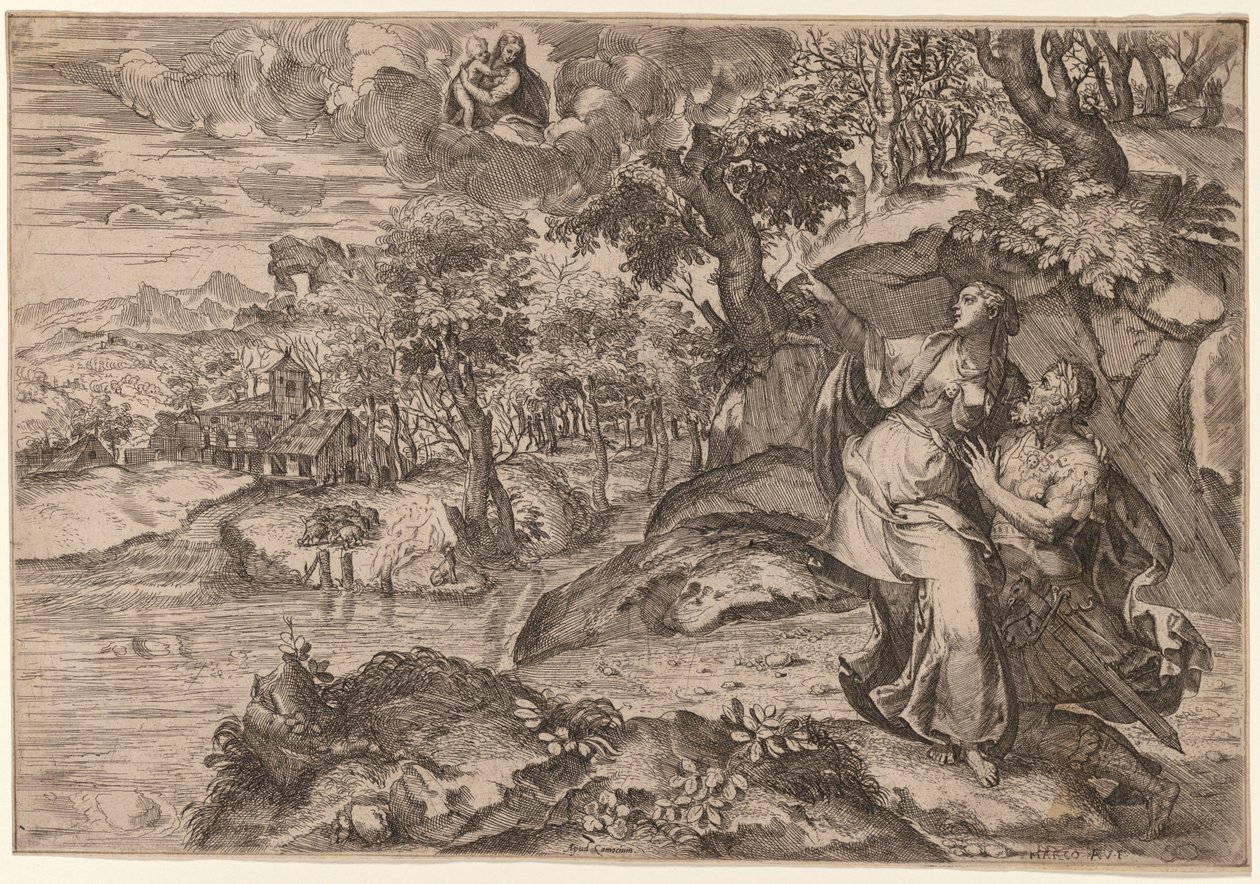 Augustus en de Tiburtijnse Sibylle door Marco Angolo del Moro