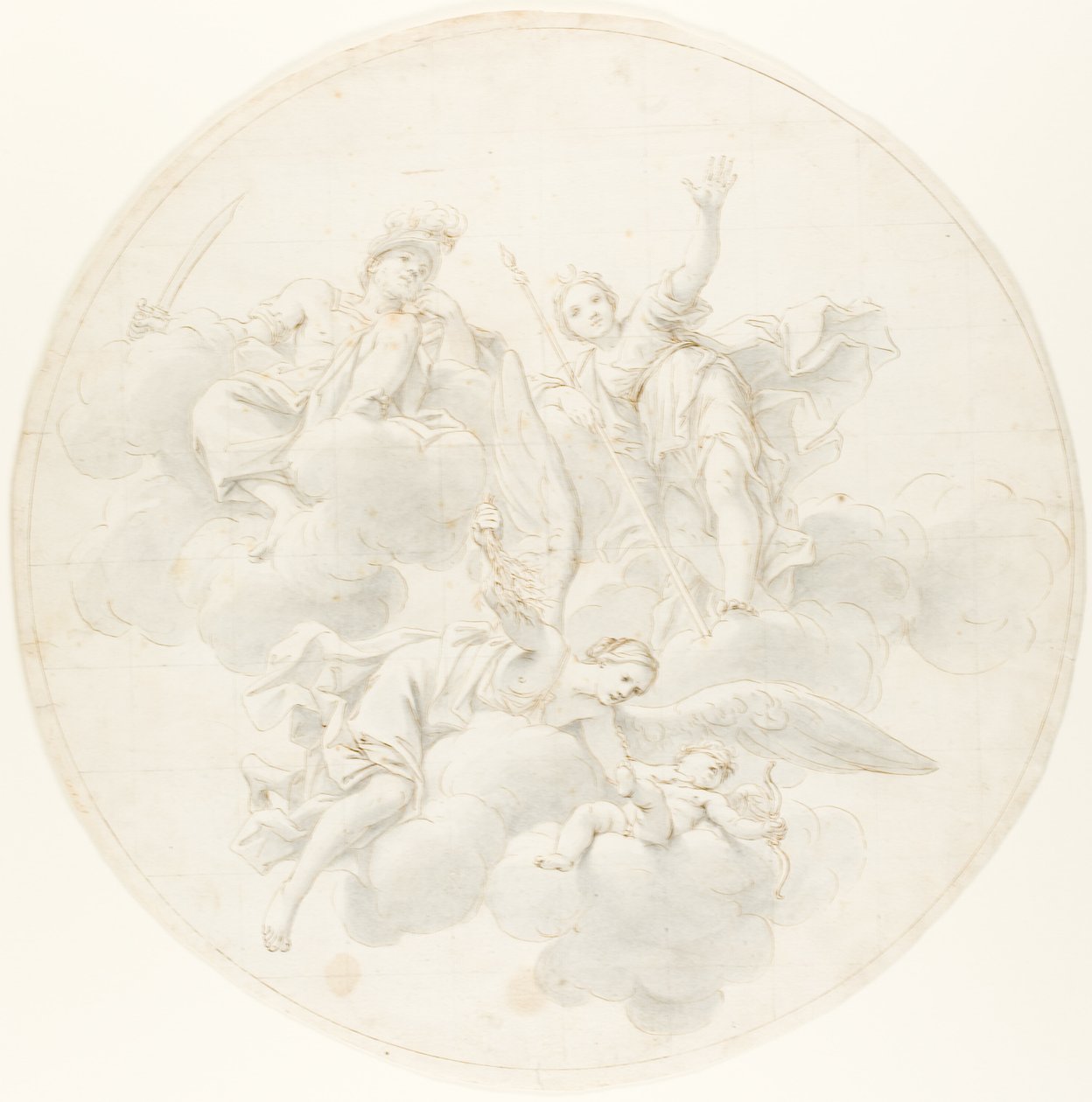 De Kastijding van Cupido door Jaloezie in Aanwezigheid van Diana en Mars door Marcantonio Franceschini