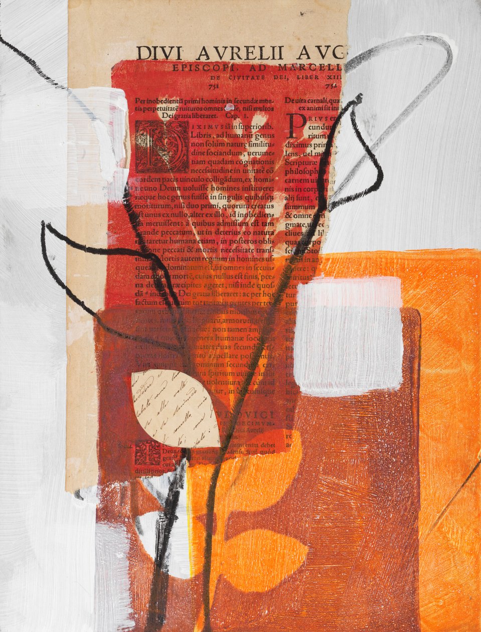 Collage met Calla, 2024 (gemengde techniek) door Marco Campedelli