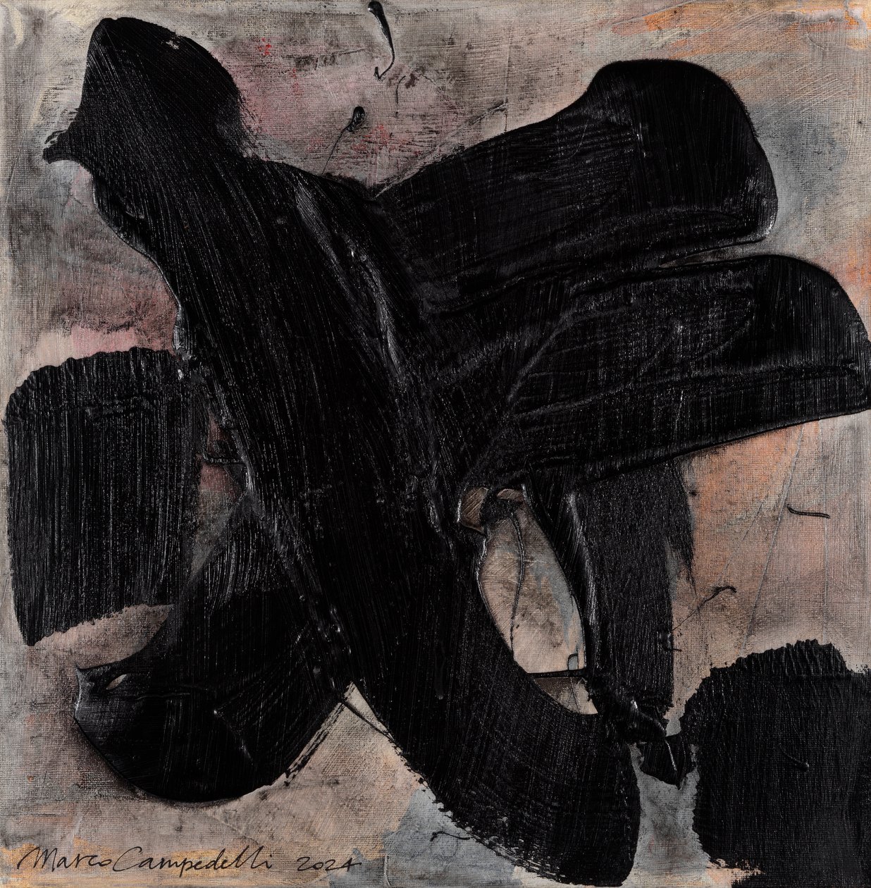Materica #03, 2024 (acryl op doek) door Marco Campedelli