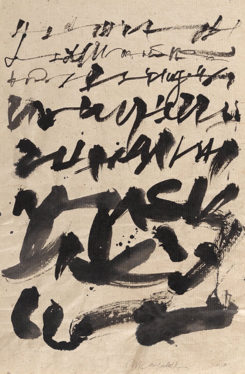 Wabi Sabi, 2018 (inkt op papier) door Marco Campedelli