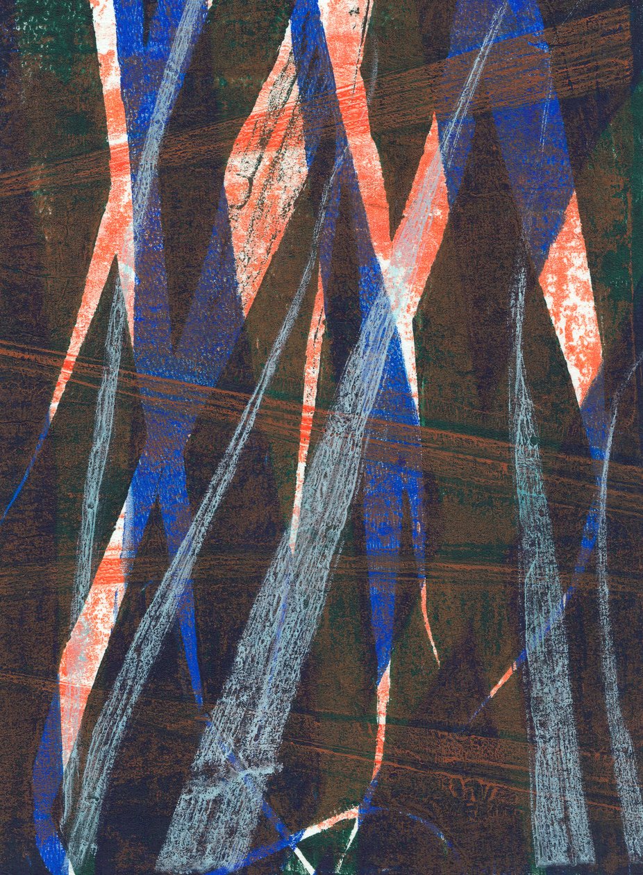 Wilde haver, 2024 (monotype) door Marco Campedelli