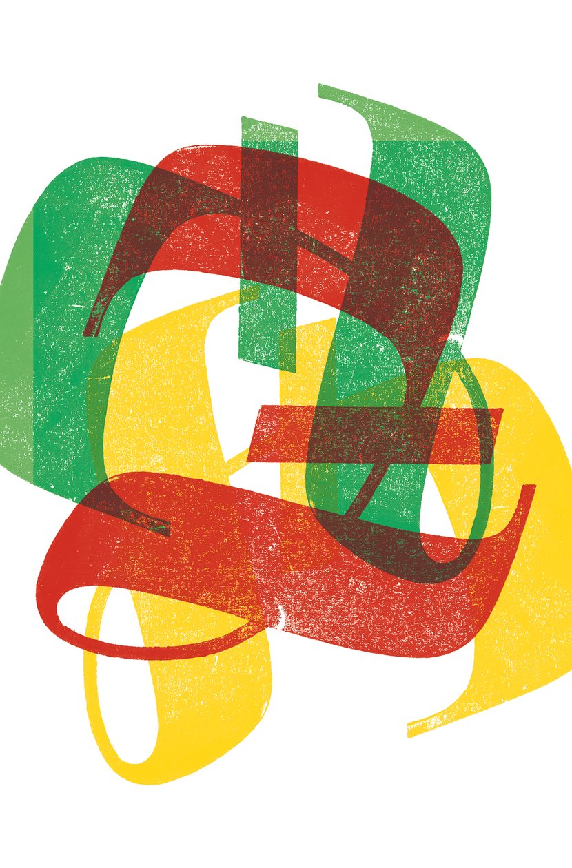 Z, 2014 (houtdruk op papier) door Marco Campedelli