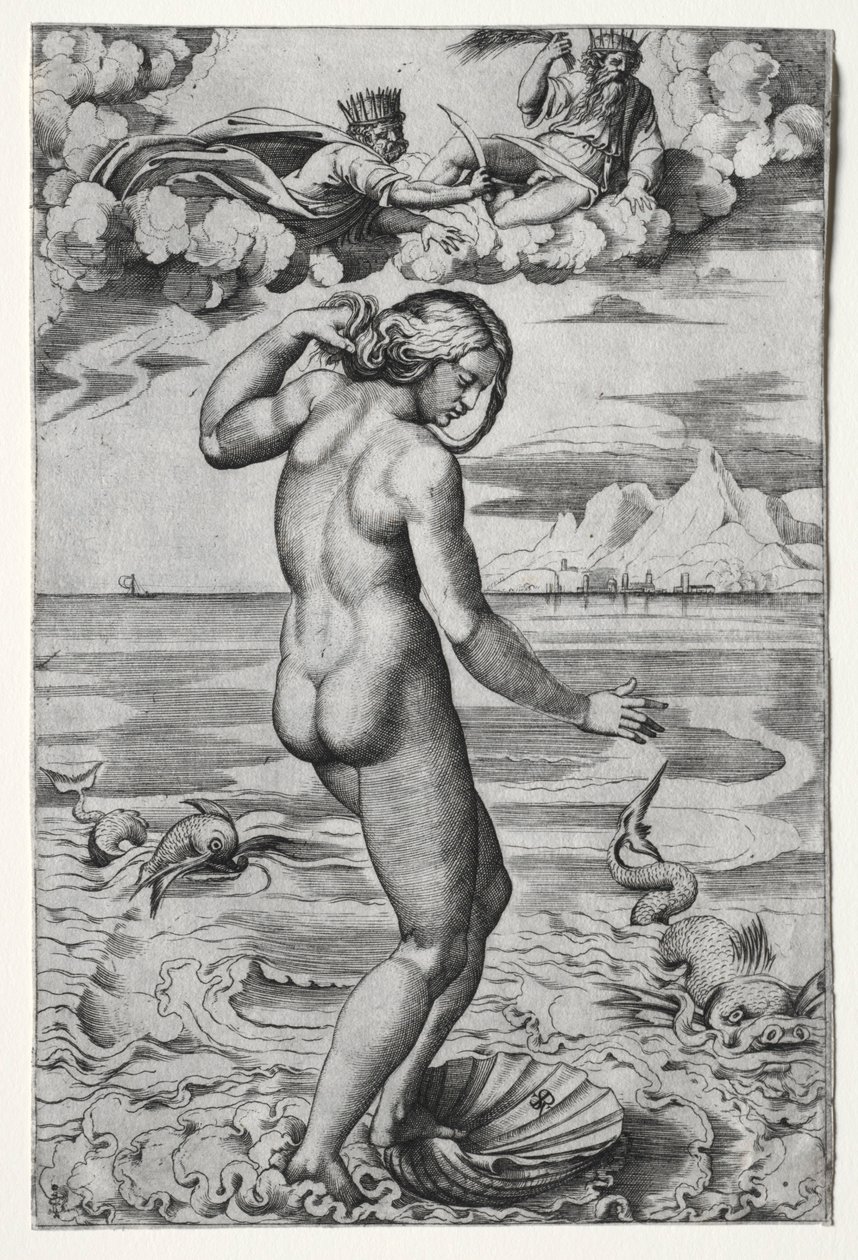 De Geboorte van Venus, ca. 1516 door Marco Dente