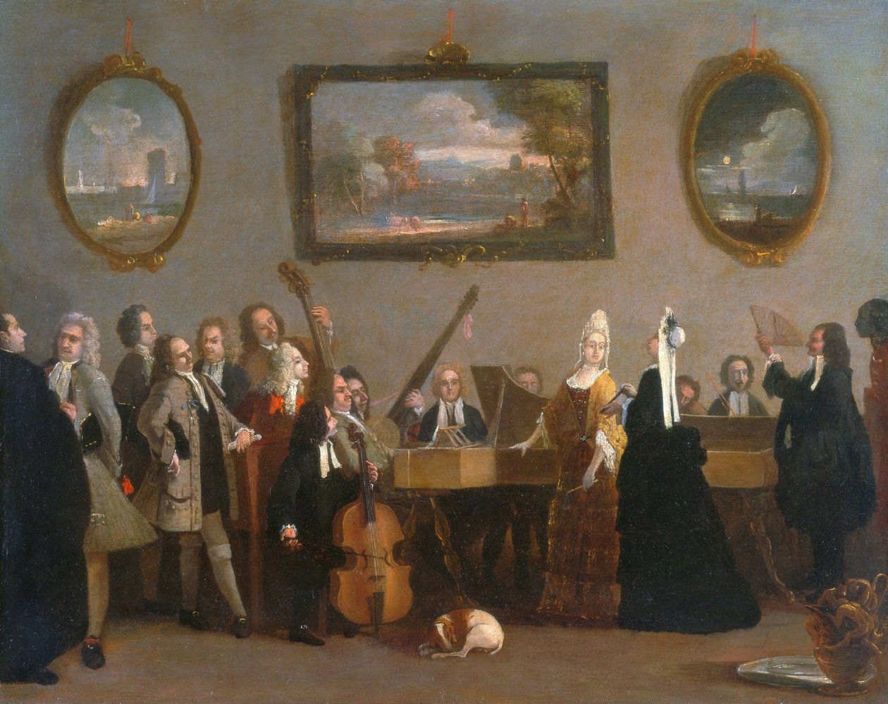 Repetitie van een opera door Marco Ricci