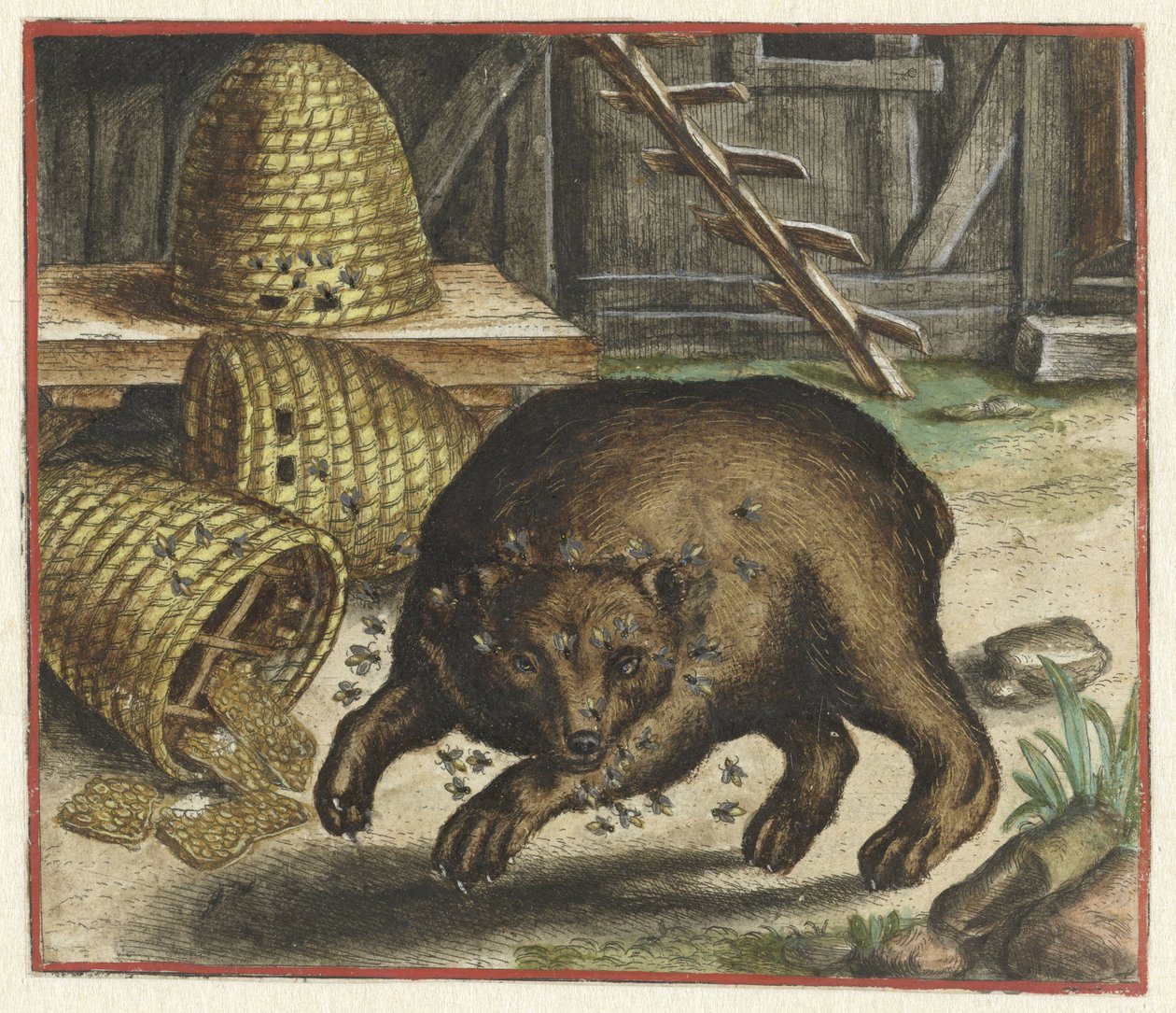 Fabel van de beer en de bijen door Marcus Gheeraerts (I)