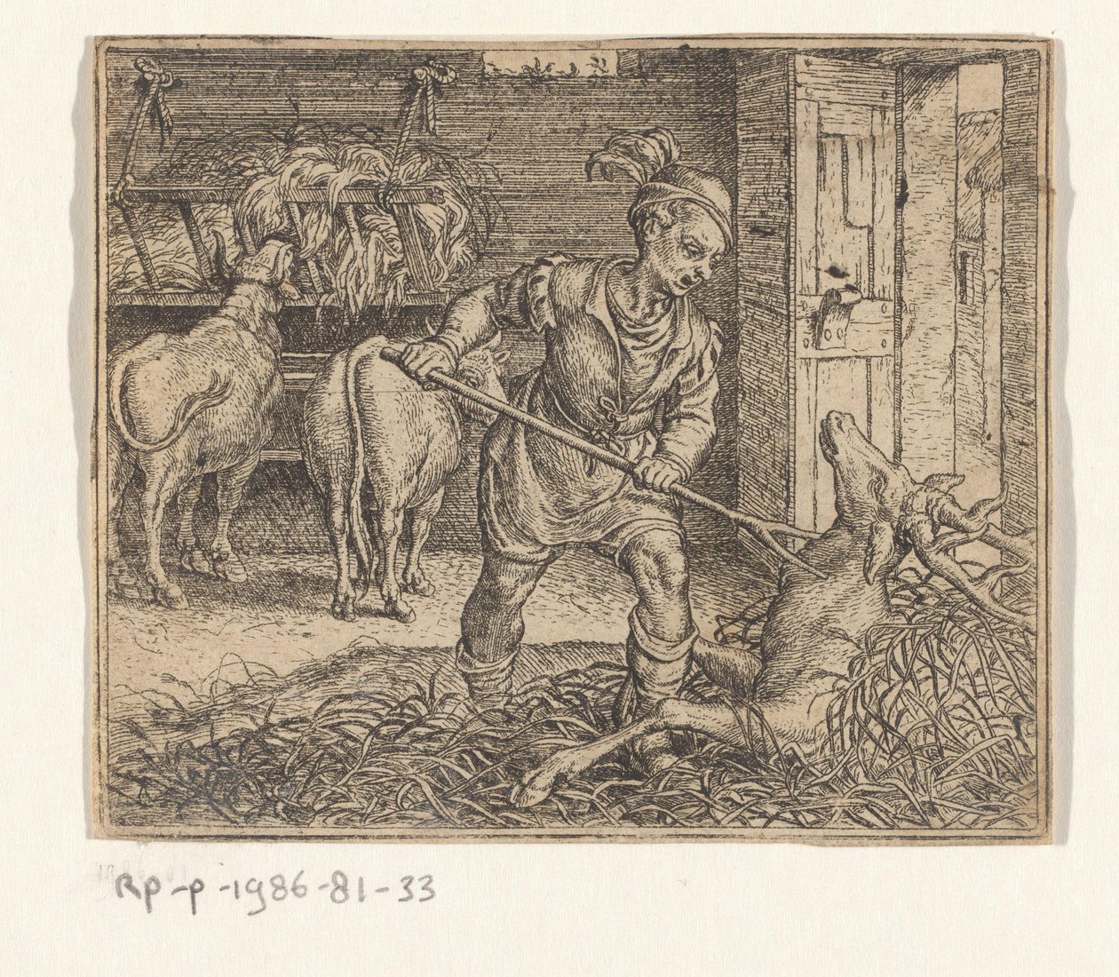 Fabel van het hert in de ossenstal door Marcus Gheeraerts (I)