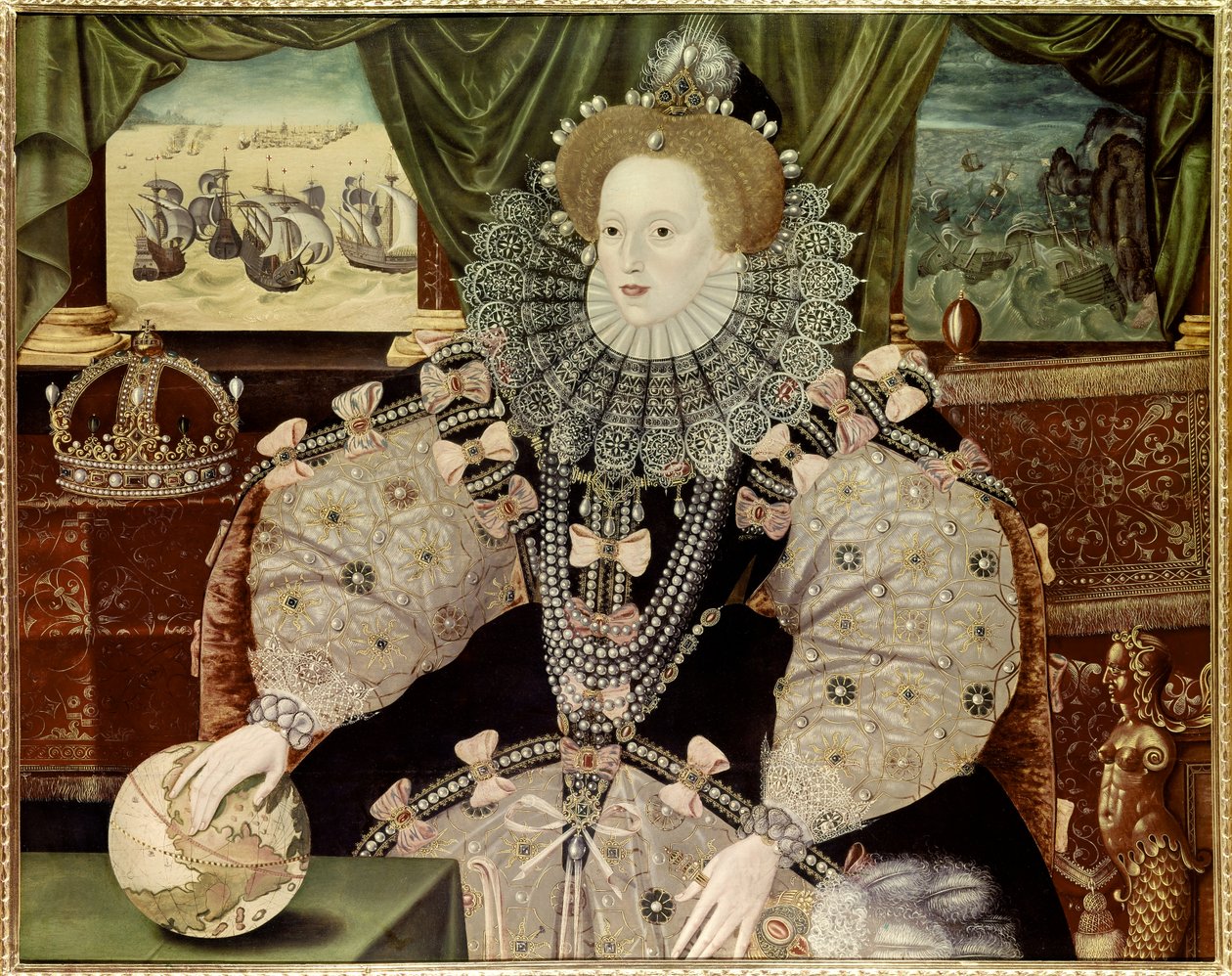 Portret van koningin Elizabeth I van Engeland, bekend als het Armada-portret, c.1588 door Marcus Gheeraerts