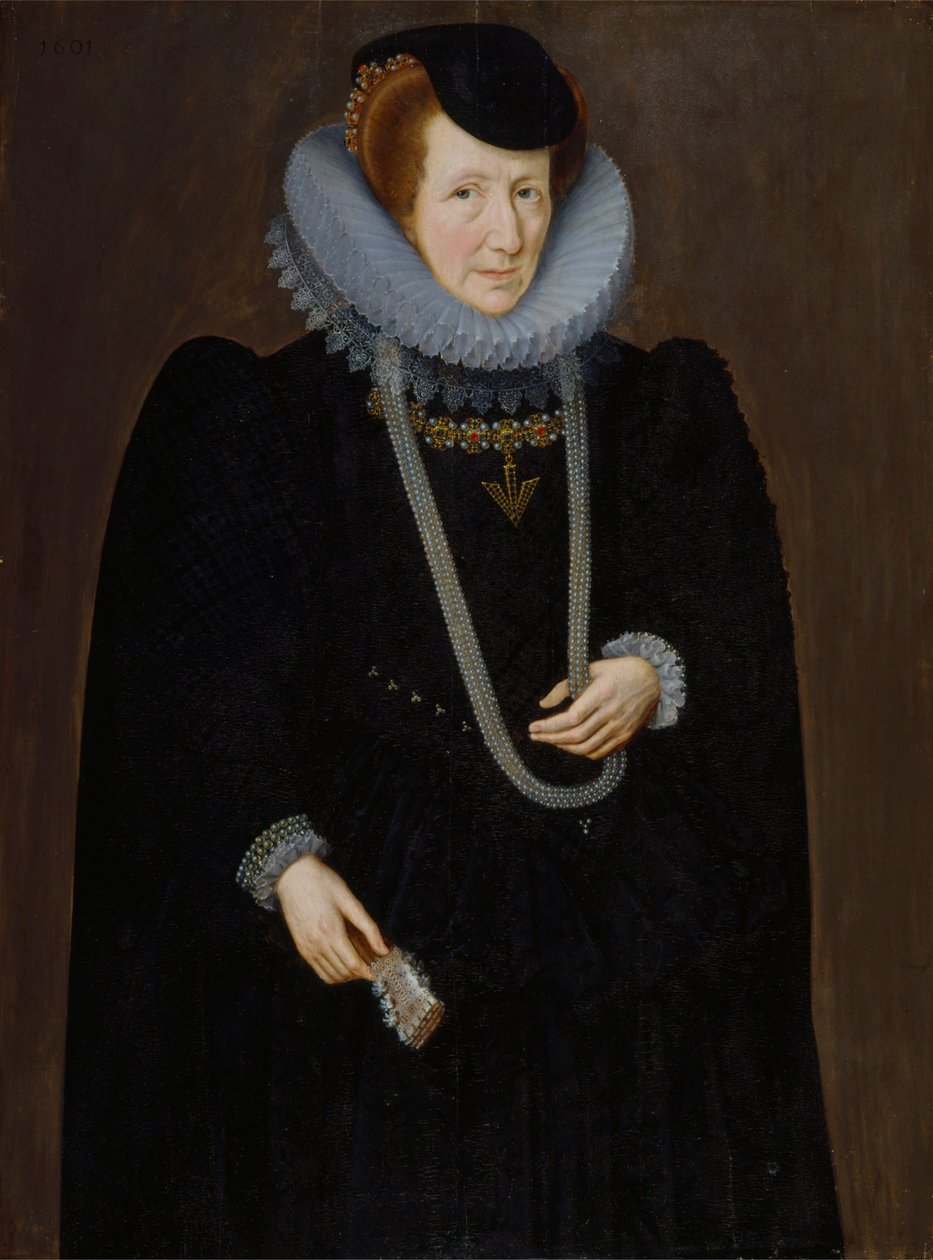 Portret van een vrouw, waarschijnlijk Mary, Lady Scudamore door Marcus Gheeraerts the Younger