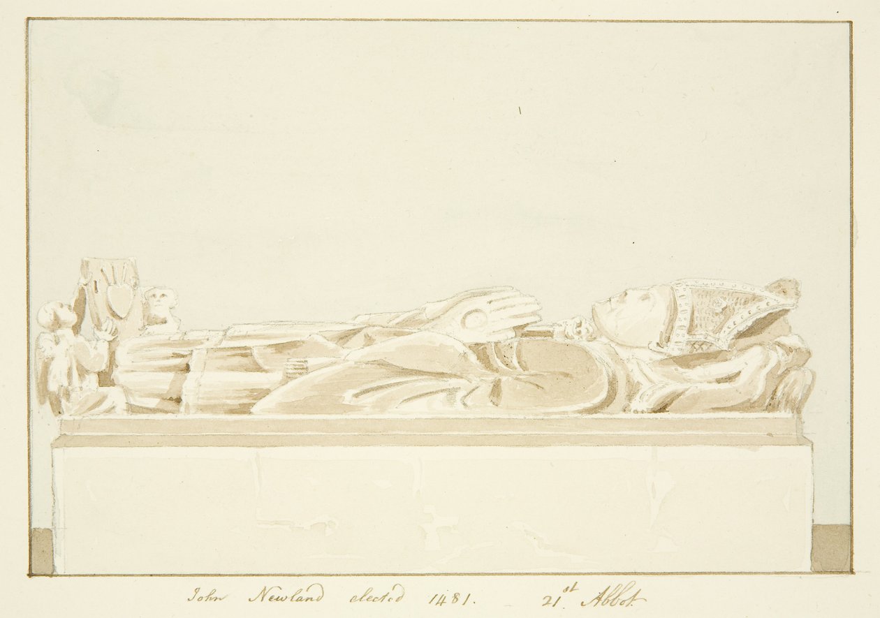 Beeld van abt Newland in de kathedraal van Bristol door Marcus H. Homes