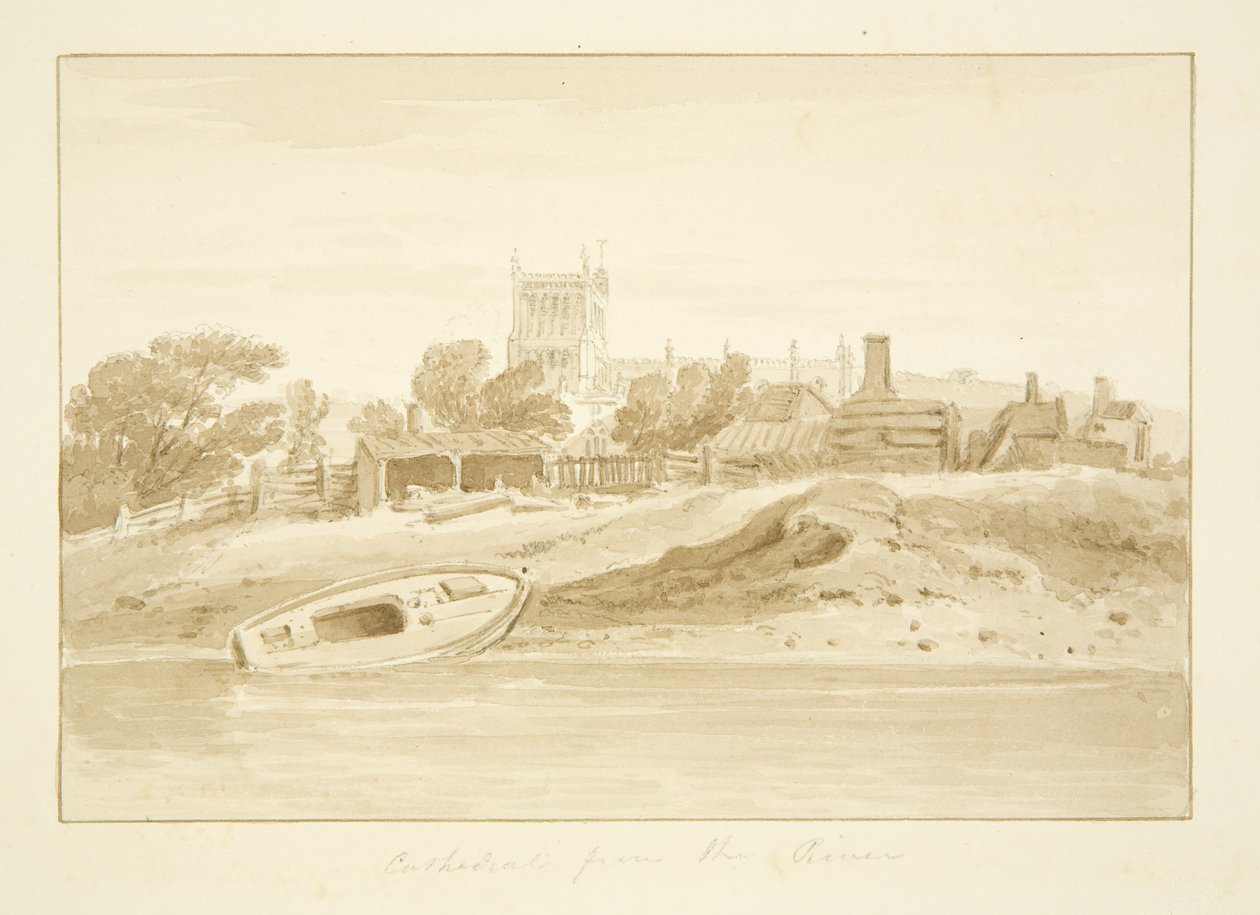 Zuidaanzicht van de kathedraal van Bristol door Marcus H. Homes