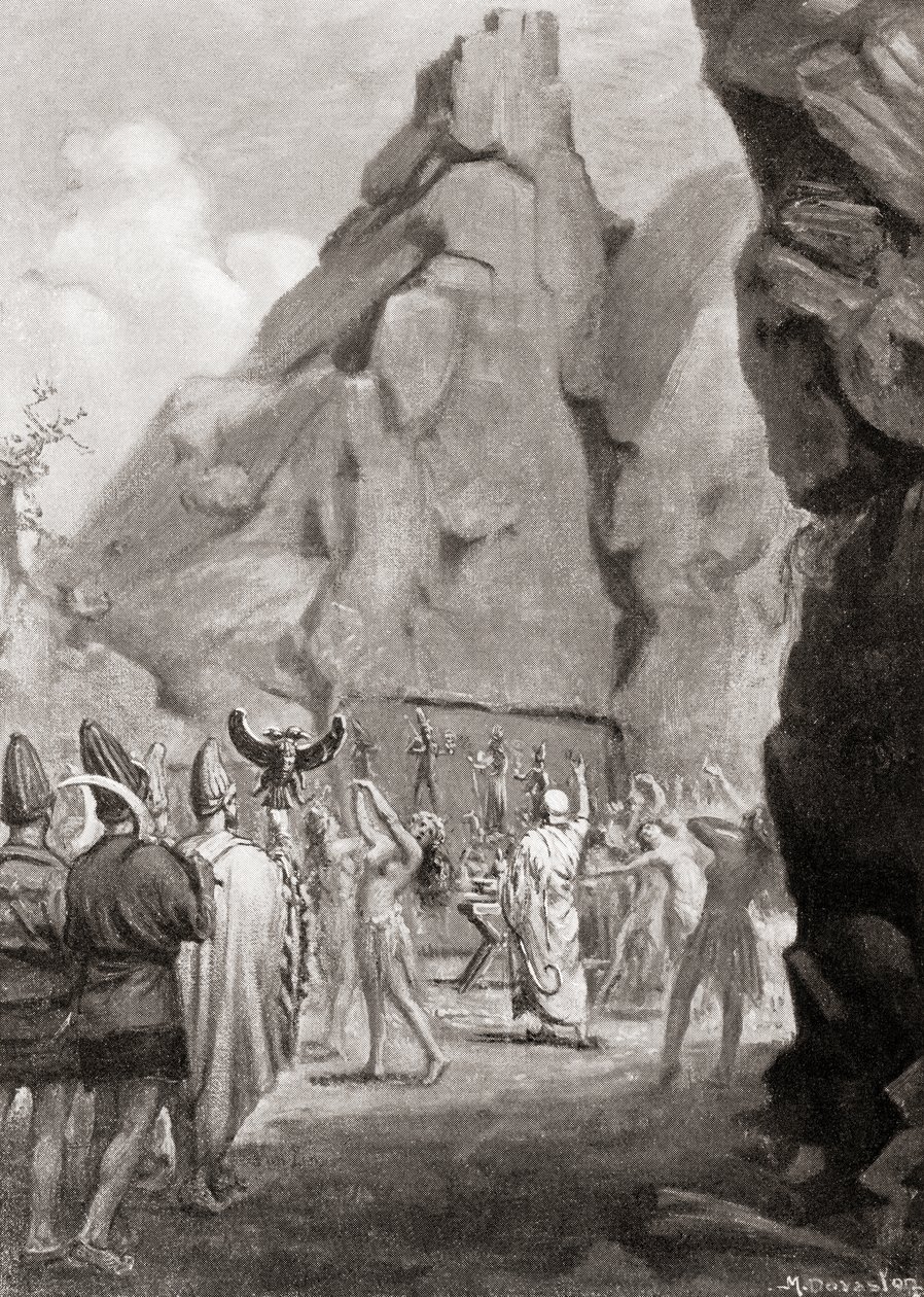 De viering van een lentefeest met een cultusdans om de Hettitische Moedergodinnen te aanbidden, uit Hutchinson