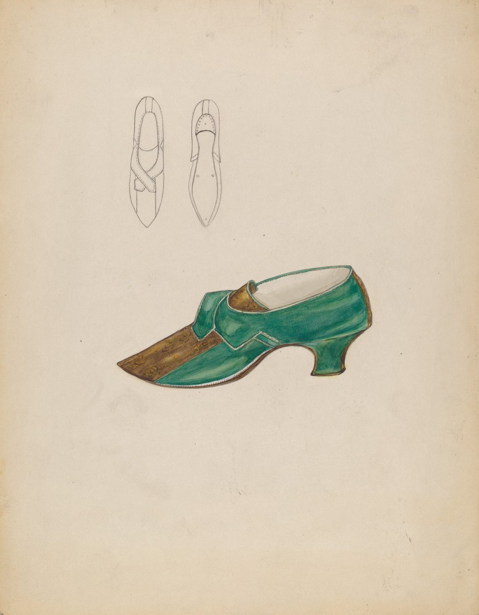 Pantoffels, ca. 1936 door Margaret Concha