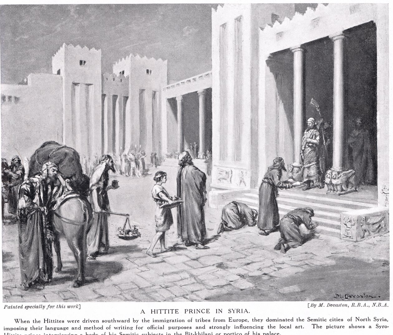 Een Hettitische prins in Syrië, illustratie uit 