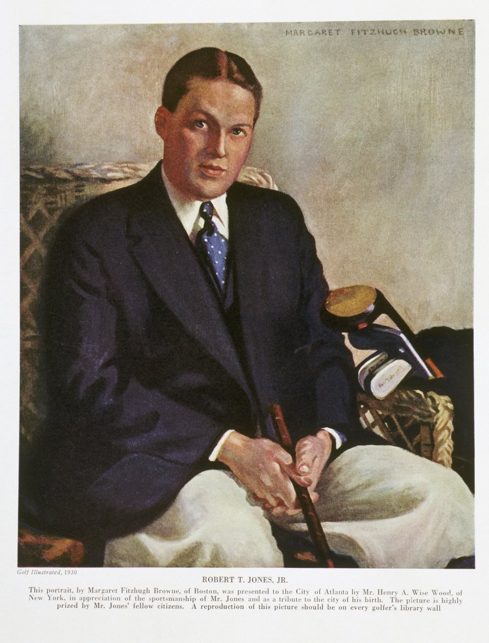 Portret van Bobby Jones door Margaret Fitzhugh Browne