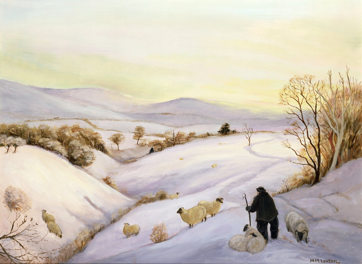 Schapen op de heuvelrug door Margaret Loxton