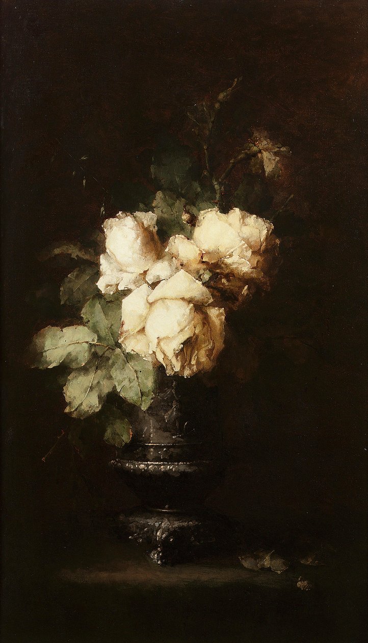Margaretha Roosenboom - White roses door Margaretha Roosenboom