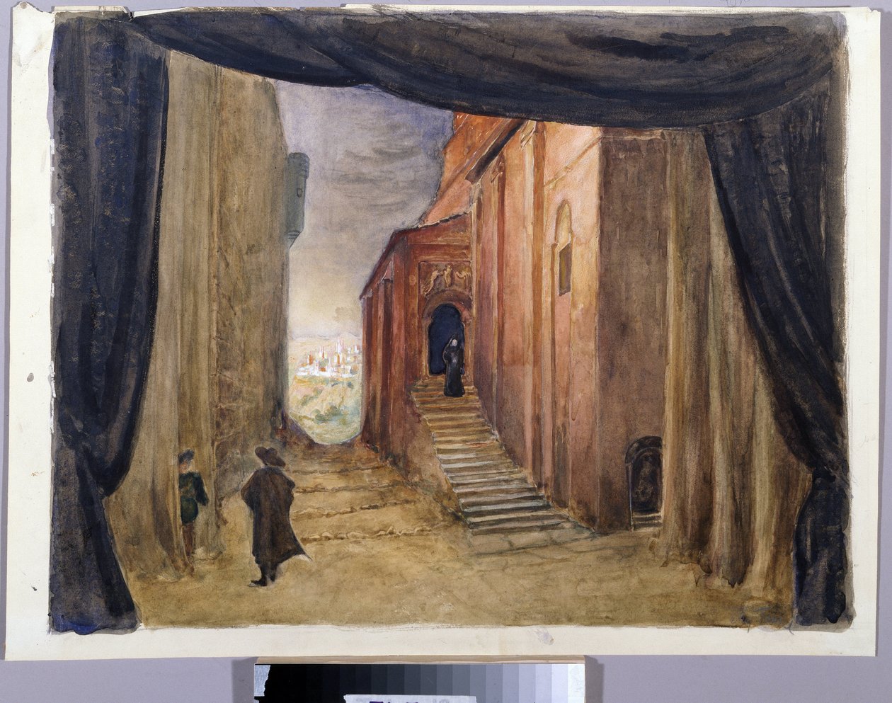 Decorvoorbereiding voor de opera "De gast van Pierre", door Alexandre Dargomyjski (1813-1869) door Margarita Genrichovna Genke Shifrina