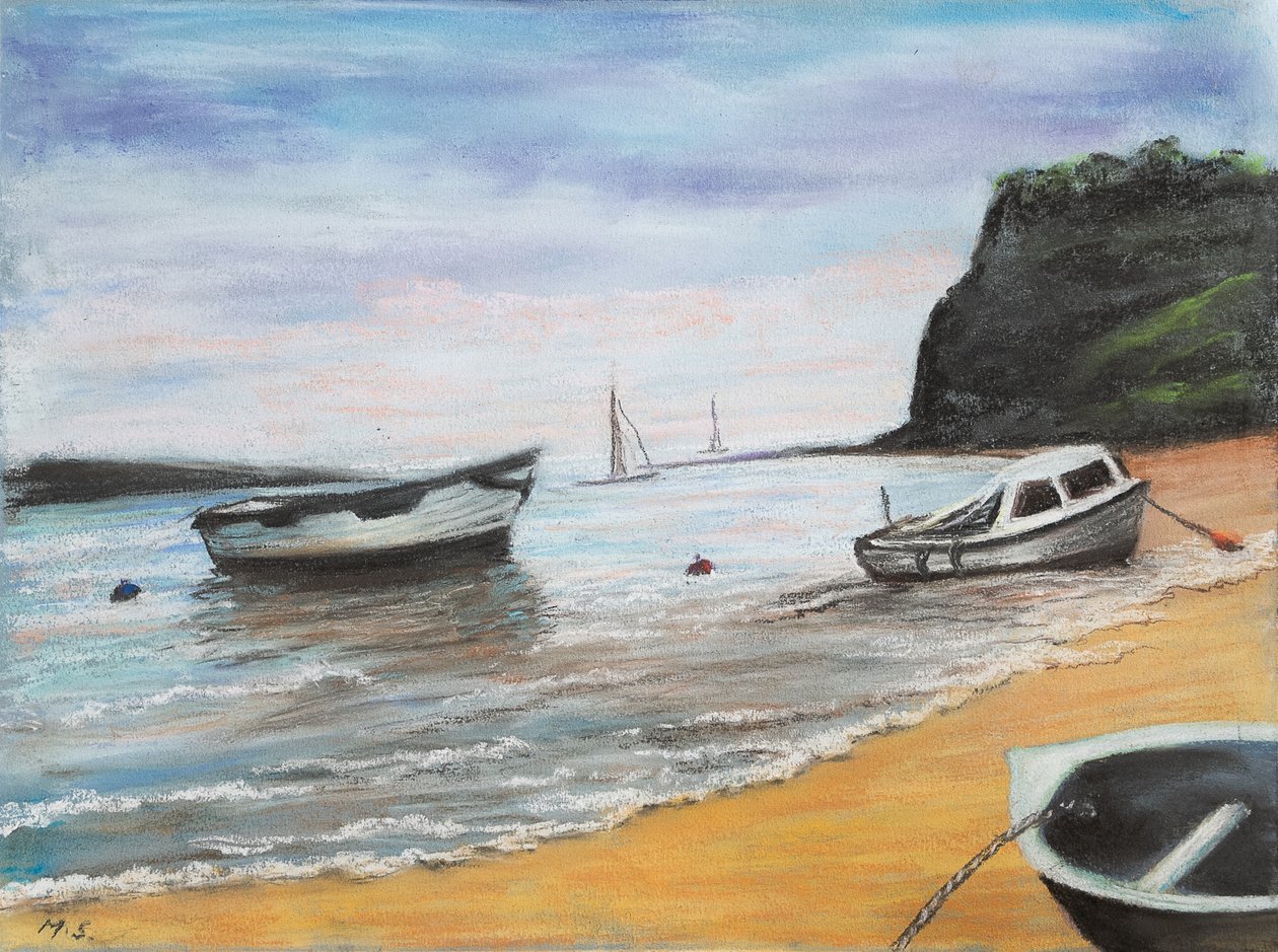 Shaldon Beach South Devon door Margo Starkey