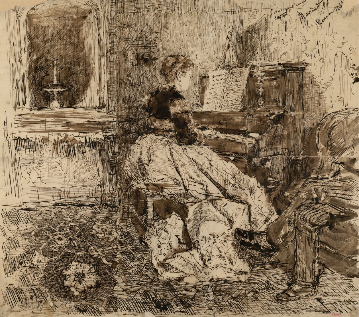 Cecilia de Madrazo Speelt Piano door Marià Fortuny