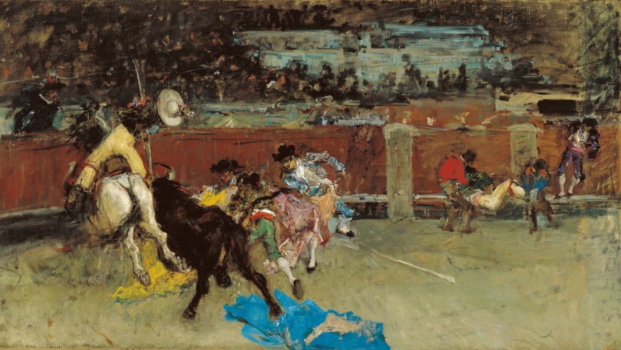 Stierengevecht. Gewonde Picador door Marià Fortuny