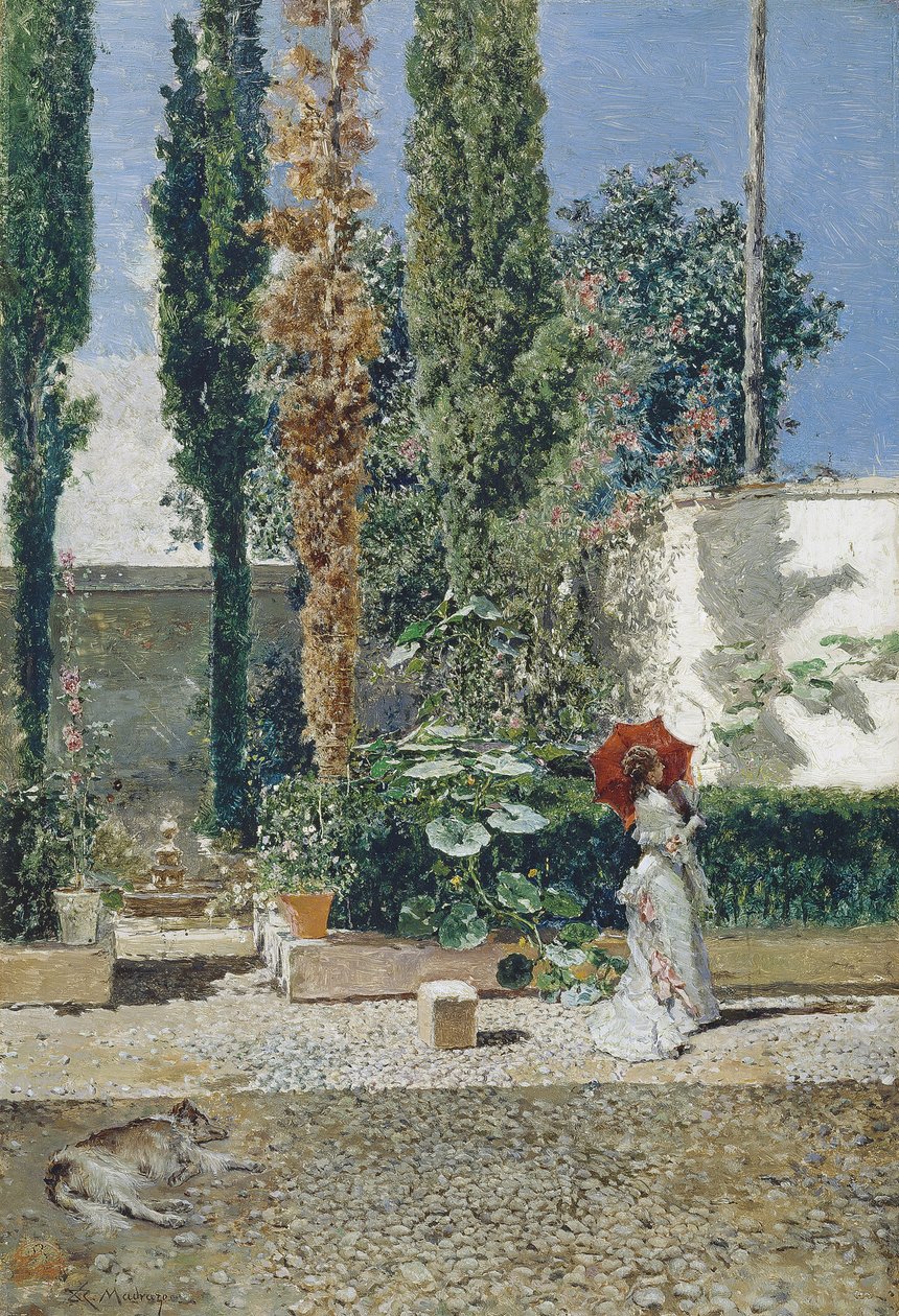 Tuin van het huis van Fortuny, 1872 door Marià Fortuny