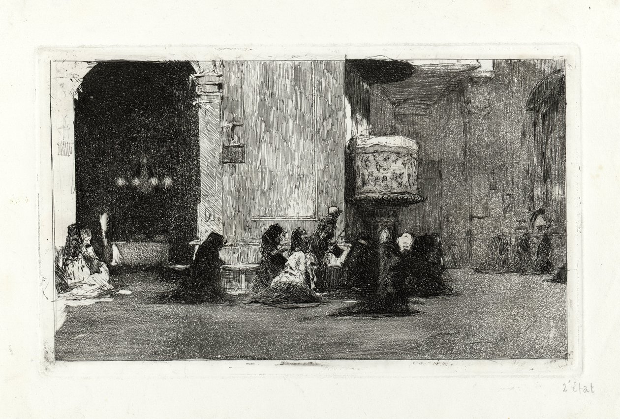Interieur van de kerk van Sant Josep door Marià Fortuny Marsal