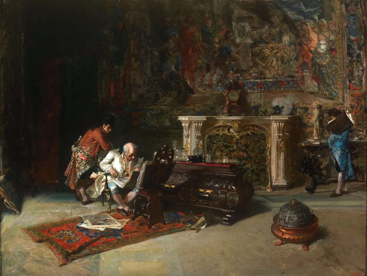 De prentenverzamelaar door Marià Fortuny Marsal