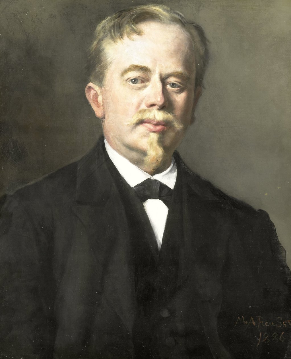 Portret van Augustus Allebé (1838-1927) door Maria Alexandrina Reuss (prinses van Saxen Weimar Eisenbach)