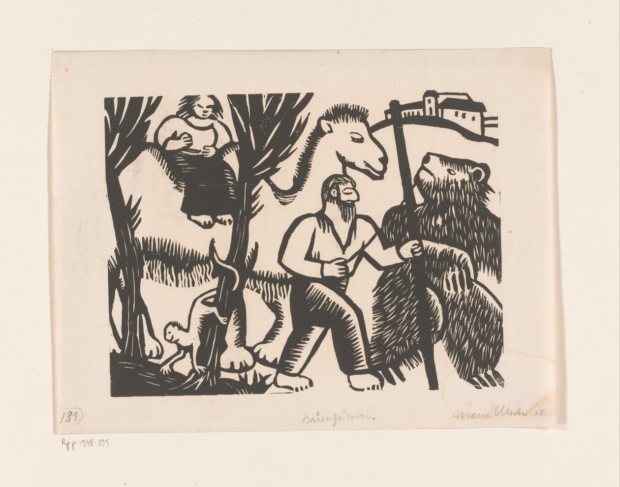 Bärenführer door Maria Uhden (signed by artist)