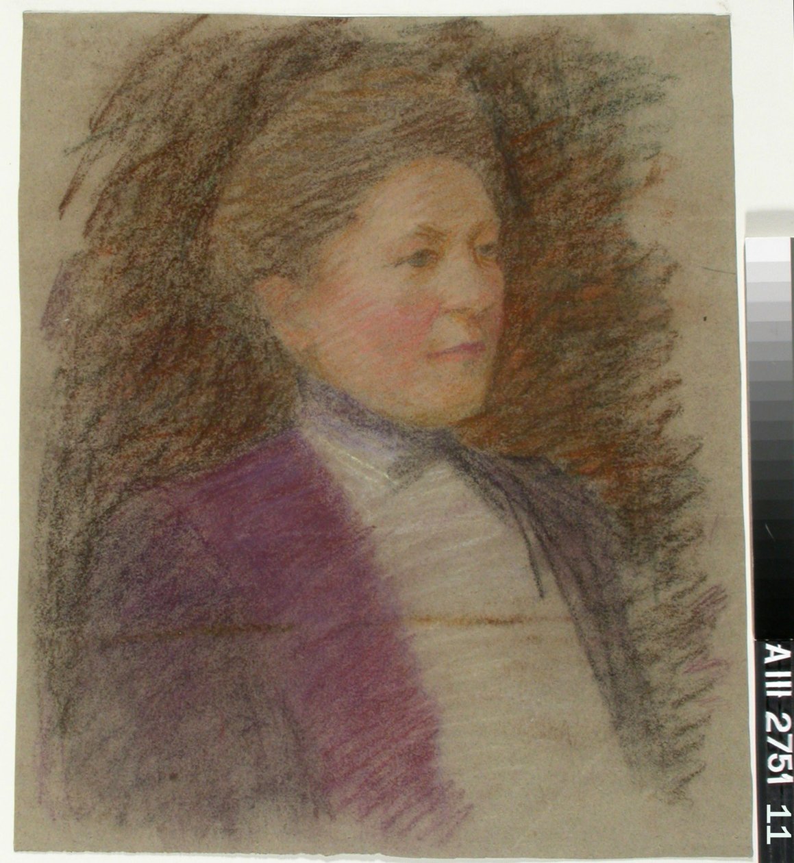 Portret van juffrouw Anna Wiik, schets door Maria Wiik