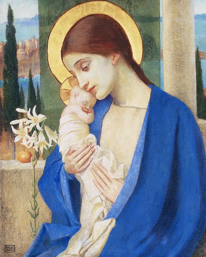 Madonna en kind door Marianne Stokes