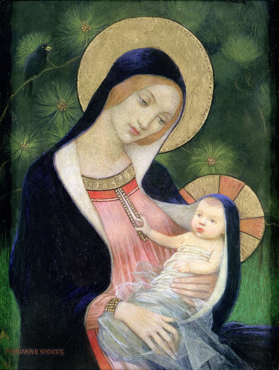 Madonna van de Sparrenboom, 1925 door Marianne Stokes