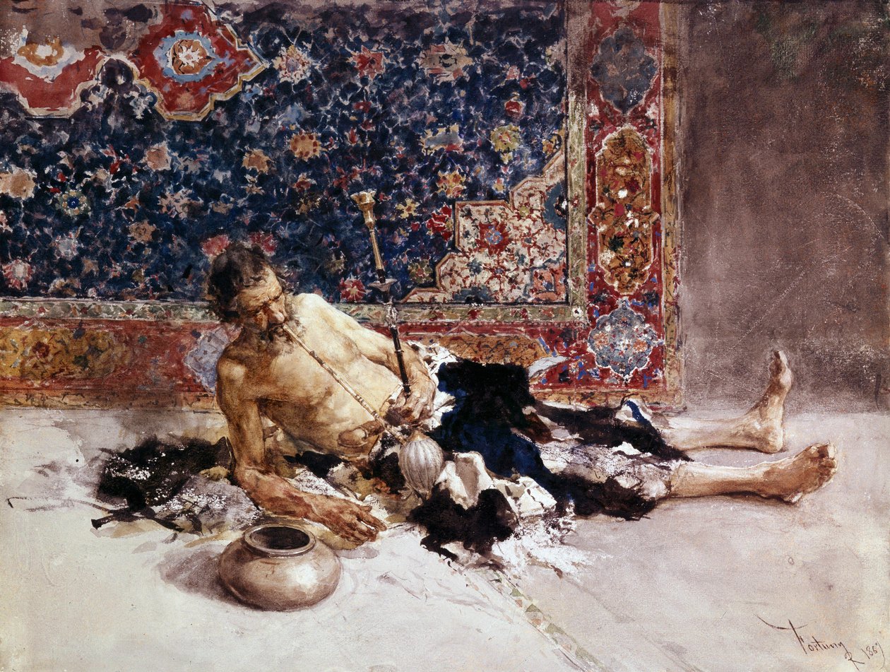 De opiumroker door Mariano Fortuny y Marsal