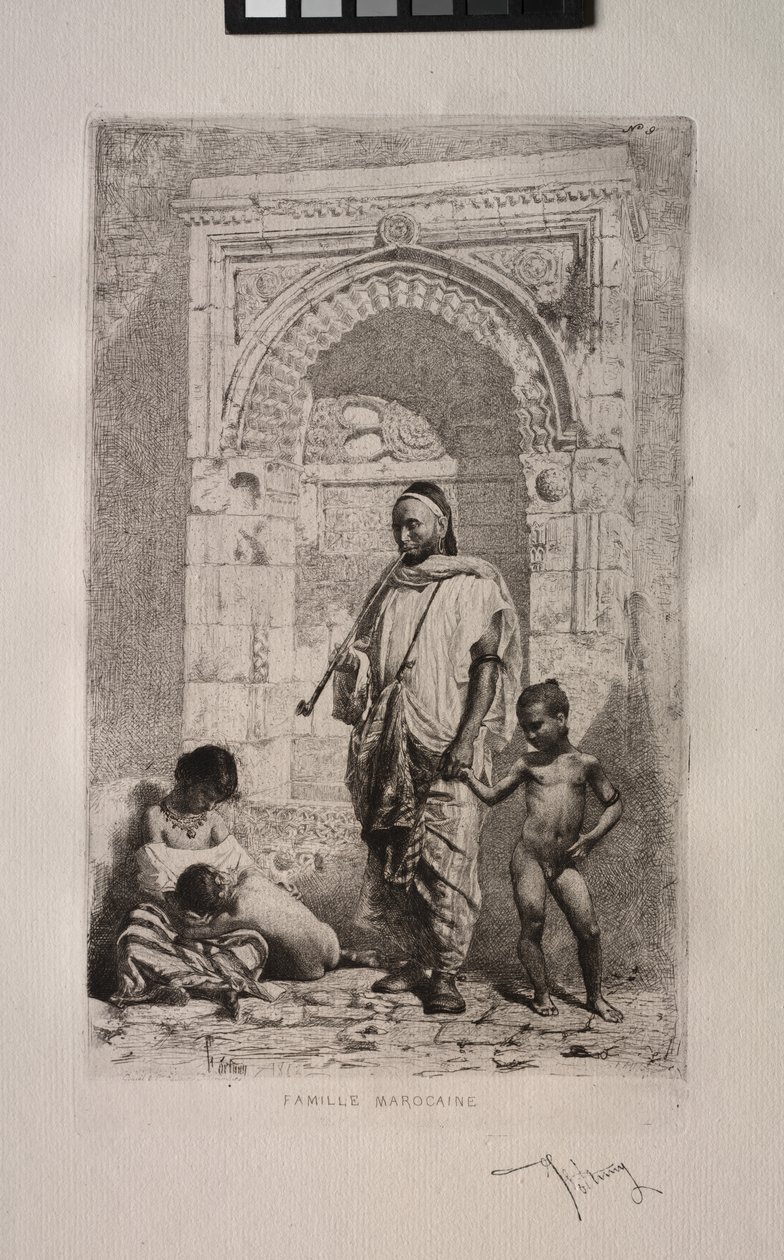 Marokkaanse familie door Mariano Fortuny y Marsal