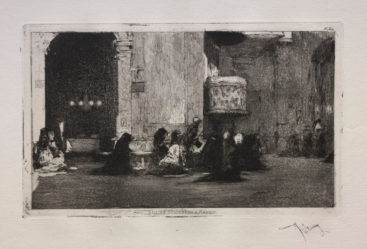 Eglise St. Joseph in Madrid door Mariano José María Bernardo Fortuny y Carbó