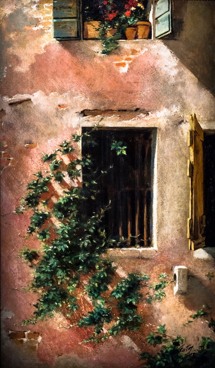 De ramen (olieverf op doek) door Mariano Fortuny y Madrazo