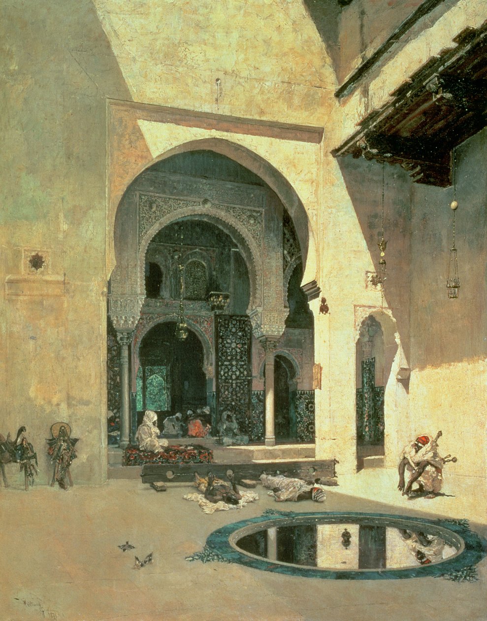 Het hof van het Alhambra door Mariano José María Bernardo (1838 74) Fortuny y Carbó