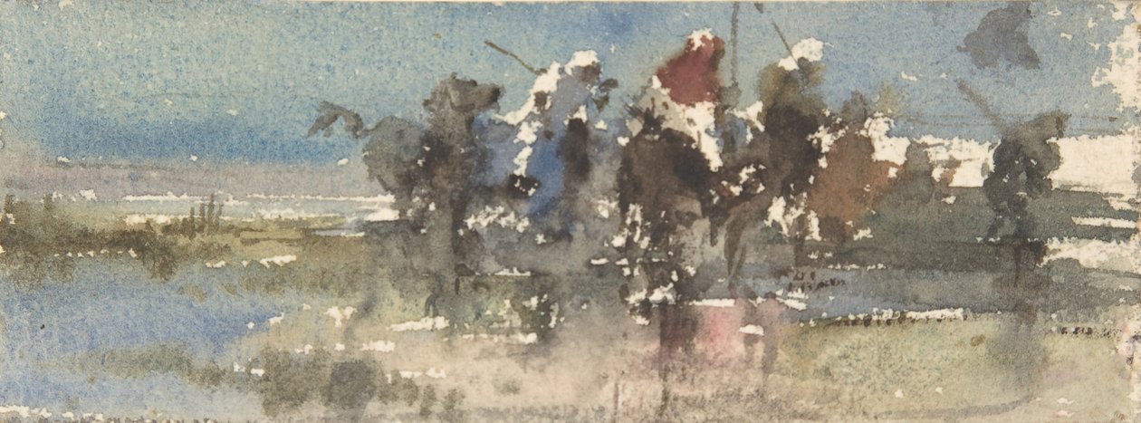 Moren te paard, ca. 1854-74 door Mariano José María Bernardo Fortuny y Carbó