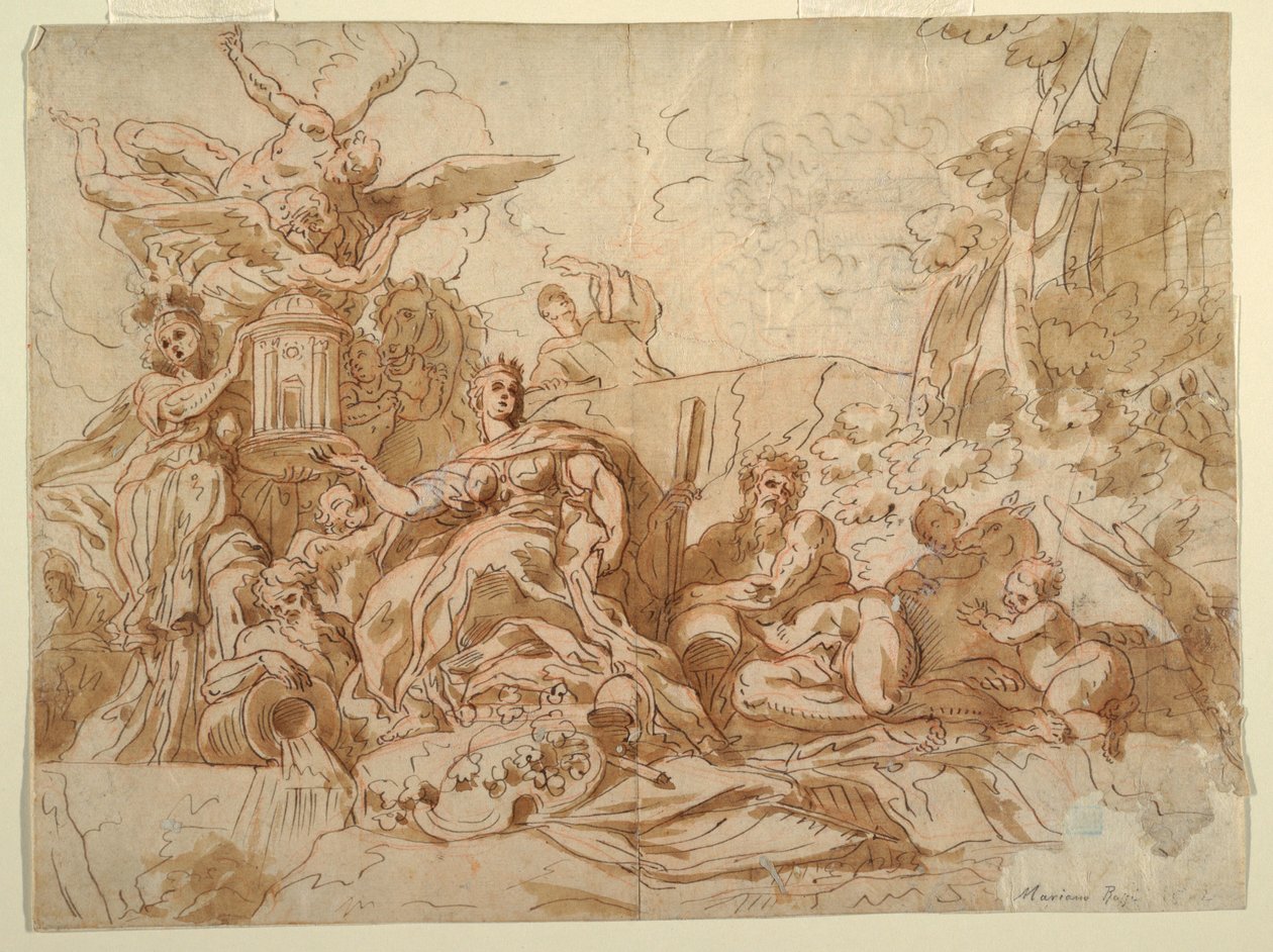 Tekening, Juno, 1731-1807 door Mariano Rossi