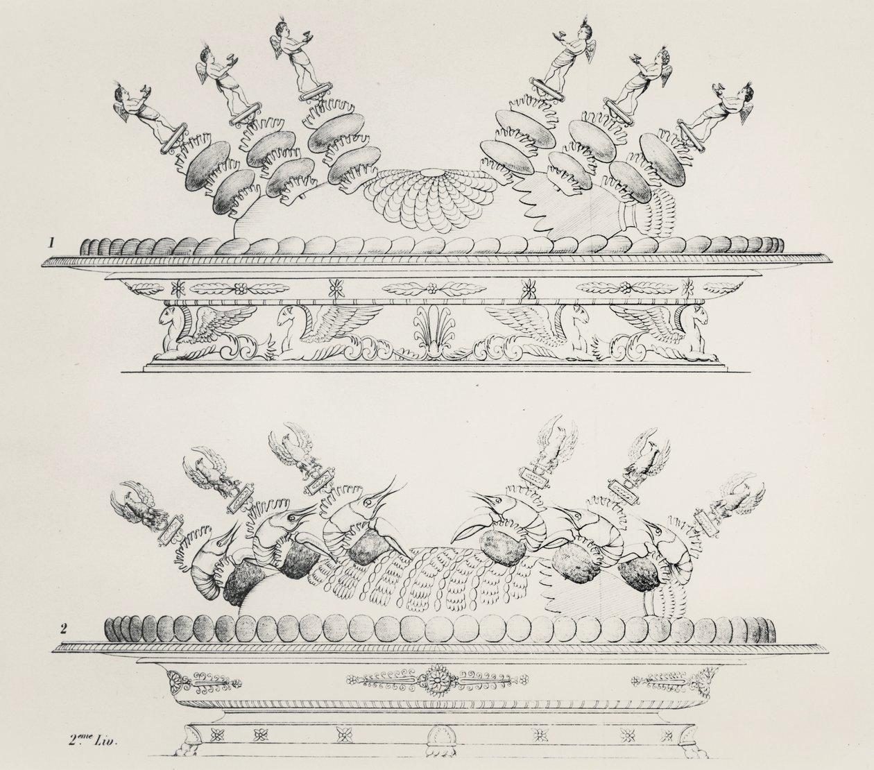 Voedselontwerpen door Antonin Carême door Marie Antoine Careme